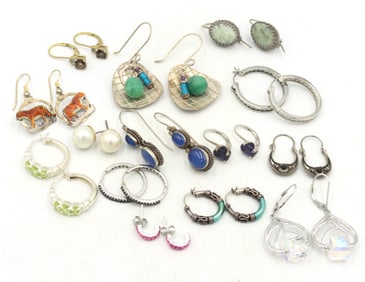 Group lot of Vintage 925 sterling silver earrings