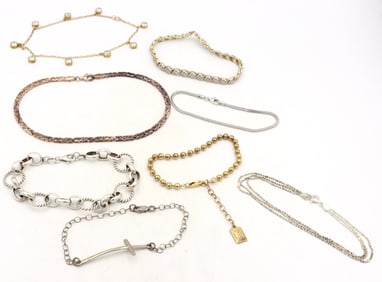 Group lot of 8 Vintage 925 sterling silver bracelets