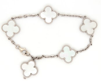 Vintage Alhambra 5 Motifs mother of pearl bracelet