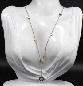 Tiffany & Co heart lariat necklace in 925 sterling silver