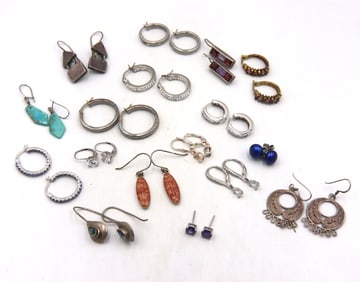 Group lot of Vintage 925 sterling silver earrings