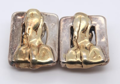 Vintage Sterling Silver Signed Earrings