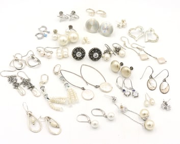 Group lot of Vintage 925 sterling silver earrings