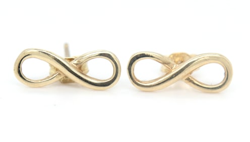 14kt Yellow gold Infinity earrings