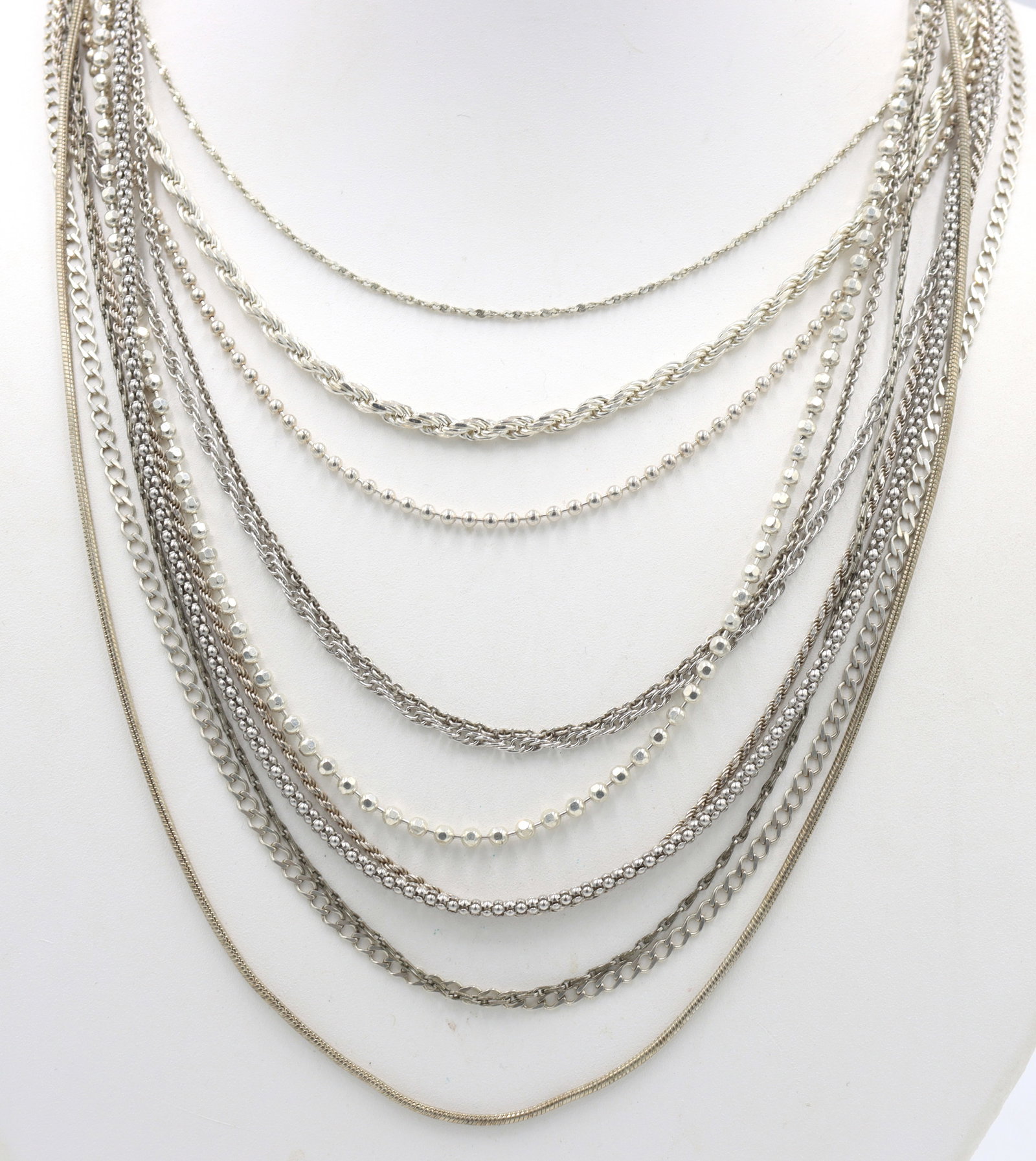 Group lot of 11 Vintage 925 sterling silver chains (1 of 14)