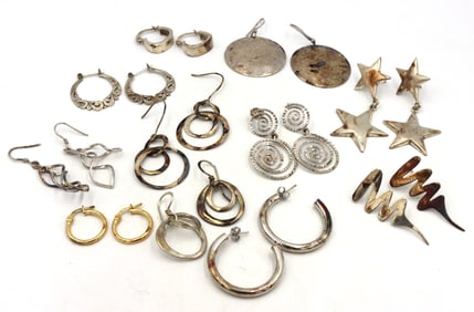 Group lot of Vintage 925 sterling silver earrings