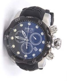 Invicta Reserve Venmo Quartz Swiss Chronograph Black Dial Watch