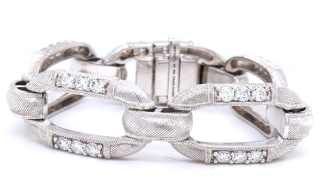 Judith Ripka Diamonique link bracelet in sterling silver