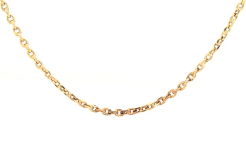 14kt Yellow gold cable chain necklace