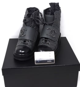 Chanel Quilted Combat boot