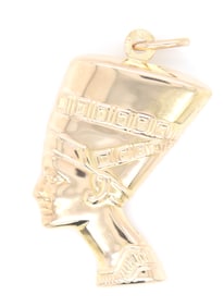 14kt Yellow gold Nefertitti pendant
