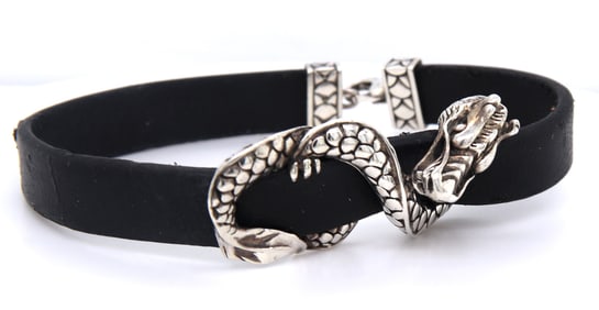 John Hardy Naga Dragon leather bracelet