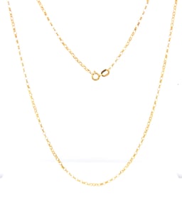 14kt Yellow gold cable chain necklace