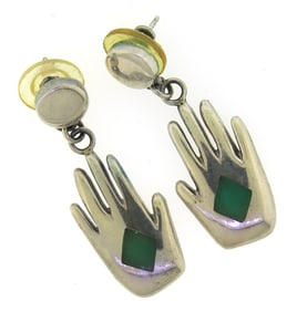 925 Sterling Silver Hand Earrings