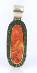 Vintage 925 sterling silver gemstone pendant