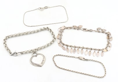 Group lot of 4 Vintage 925 sterling silver necklaces