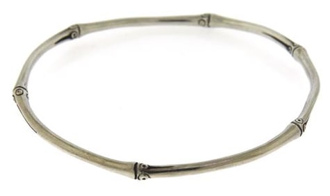 Trendy Sterling Silver John Hardy Bamboo Bangle