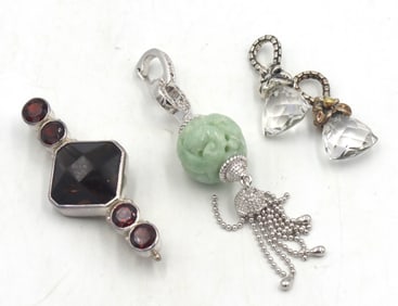 Group lot of Vintage 925 sterling silver pendants