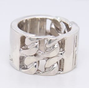 925 Sterling Silver Pianegonda Braided Wide Band
