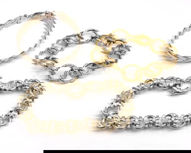Group lot of 3 vintage 925 sterling silver bracelets: Group lot of 3 vintage 925 sterling silver bracelets. The total weight of the lot is 55.8 grams.