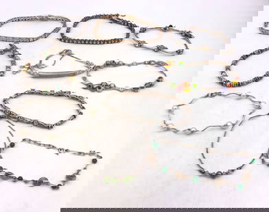 Group of 10 vintage 925 sterling silver bracelets: Group of 10 vintage 925 sterling silver bracelets. The total weight of the lot is 51.2 grams.