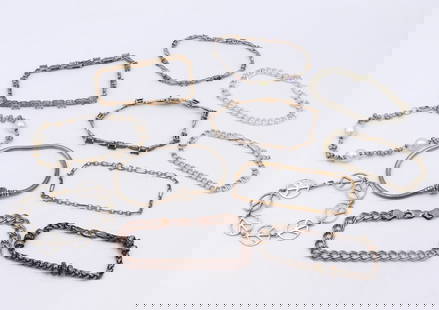 Group Lot of 11 Vintage 925 Sterling Silver Bracelets: Group Lot of 11 Vintage 925 Sterling Silver Bracelets. Total weight of Lot 90.7 Grams.