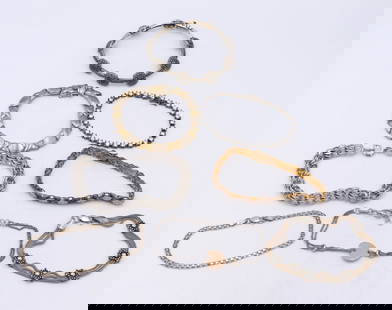 Group Lot of 8 Vintage 925 Sterling Silver Bracelets: Group Lot of 8 Vintage 925 Sterling Silver Bracelets. Total weight of Lot 86.6 Grams.