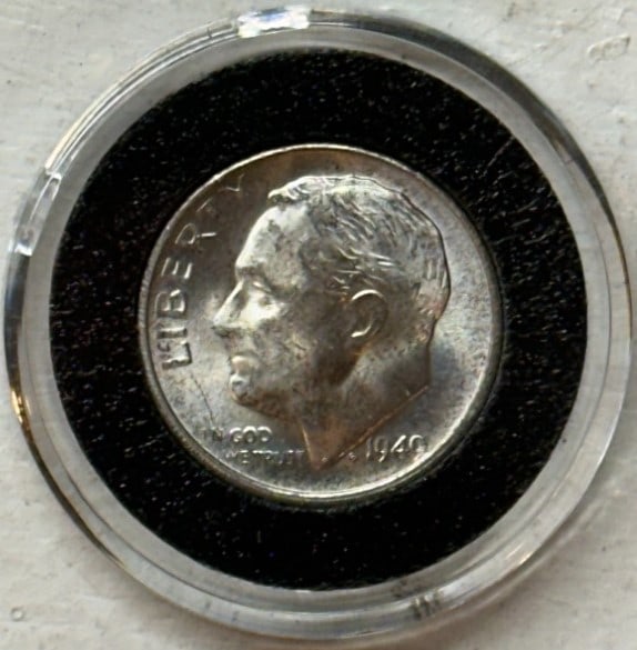 1949-S Rosevelt Dime Super BU 10 Cents (1 of 4)