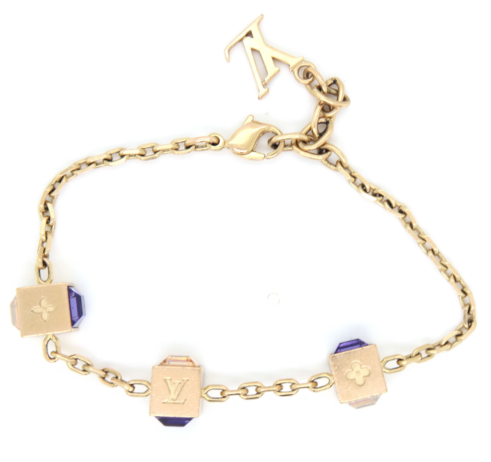 Louis Vuitton bracelet Collier Gamble LV rhinestone sparkly cub (1 of 7)