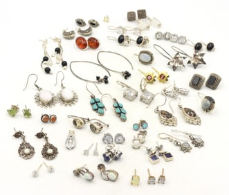 Group lot of vintage 925 sterling silver earrings