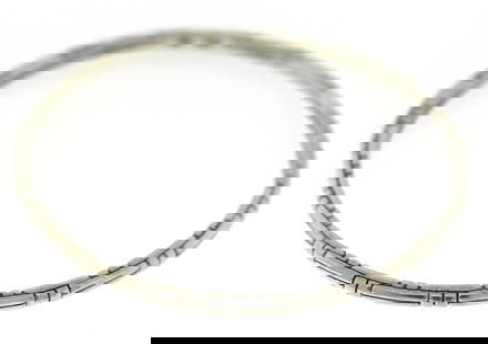 Stylish John Hardy Sterling Silver Bedeg Slim Bangle Bracelet: This Stylish 925 Sterling Silver Bangle Bracelet designed by John Hardy features their Bedeg Motif in a Slim Bangle Bracelet. This bangle bracelet weighs approx. 14 Grams.