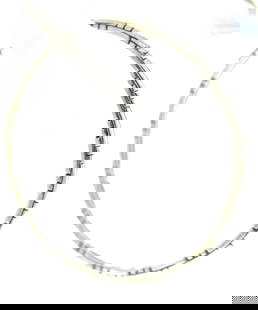 Trendy Sterling Silver John Hardy Bedeg Slim Bangle: This Trendy 925 Sterling Silver Bangle Bracelet designed by John Hardy features their Bedeg Motif fashioned into a Slim Bangle Bracelet. This bangle bracelet weighs approx. 14 Grams.