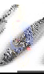 Carolyn Pollack Relios blue lace agate pendant in 925 sterling silver: Carolyn Pollack Relios blue lace agate pendant in 925 sterling silver. The total weight of the pendant is 24.4 grams.