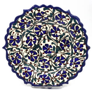 Hand made wall hanging Ceramic decorative plate: Turkish Hand made wall hanging Ceramic decorative 7-inch plate.