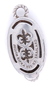 Judith Ripka CZ charm pendant in 925 sterling silver