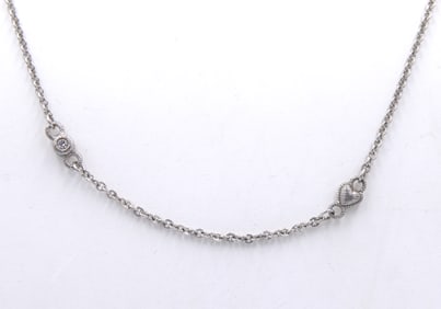 Judith Ripka 925 sterling silver CZ necklace