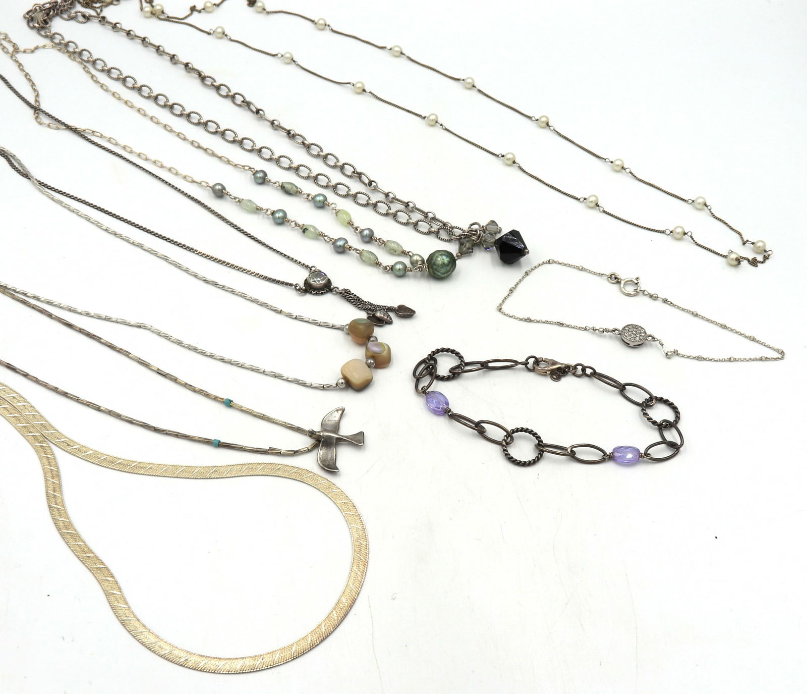 Group lot of Vintage 925 sterling silver jewelry (1 of 15)