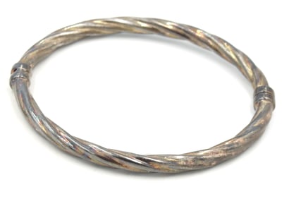Group lot of 4 Vintage 925 sterling silver bangles