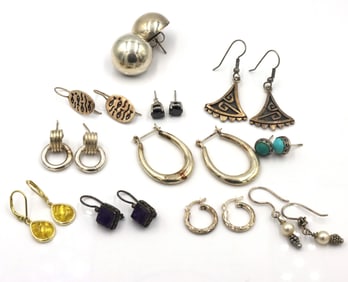 Group lot of Vintage 925 sterling silver earrings