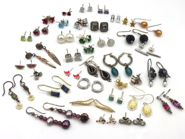 Group lot of Vintage 925 sterling silver earrings