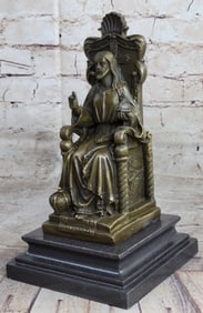 Art Deco Bronze Sculpture Statue Figure Bible Jesus NR Religious Art
