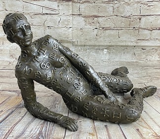 Female Symbols Money Wealth Lucky Charm Bronze Sculpture