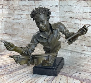 Drum Set Figurine Bronze Statue
