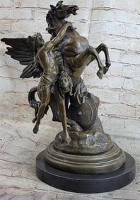 Perseus and Pegasus Greek Mythology Hero Bronze Sculpture