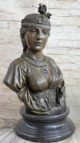 Egyptian Lady Bronze Sculpture