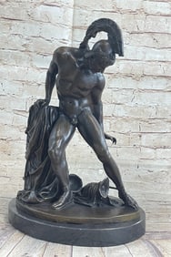 Greek Warrior Spartan Bronze Sculpture