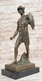 Viking Warrior With Sword Bronze Sculpture