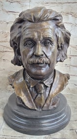 Limited Edition intellectual Bronze Albert Einstein Bronze Sculpture Statue Deco