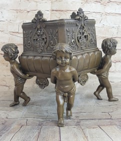 Vase Planter Bronze Sculpture