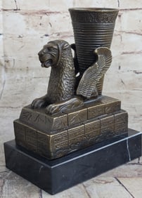Persian Sasanian Dynasty Dragon Peacock Bronze Sculpture